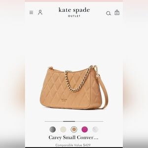 KH428 Kate Spade Carey Small Convertible Crossbody Café